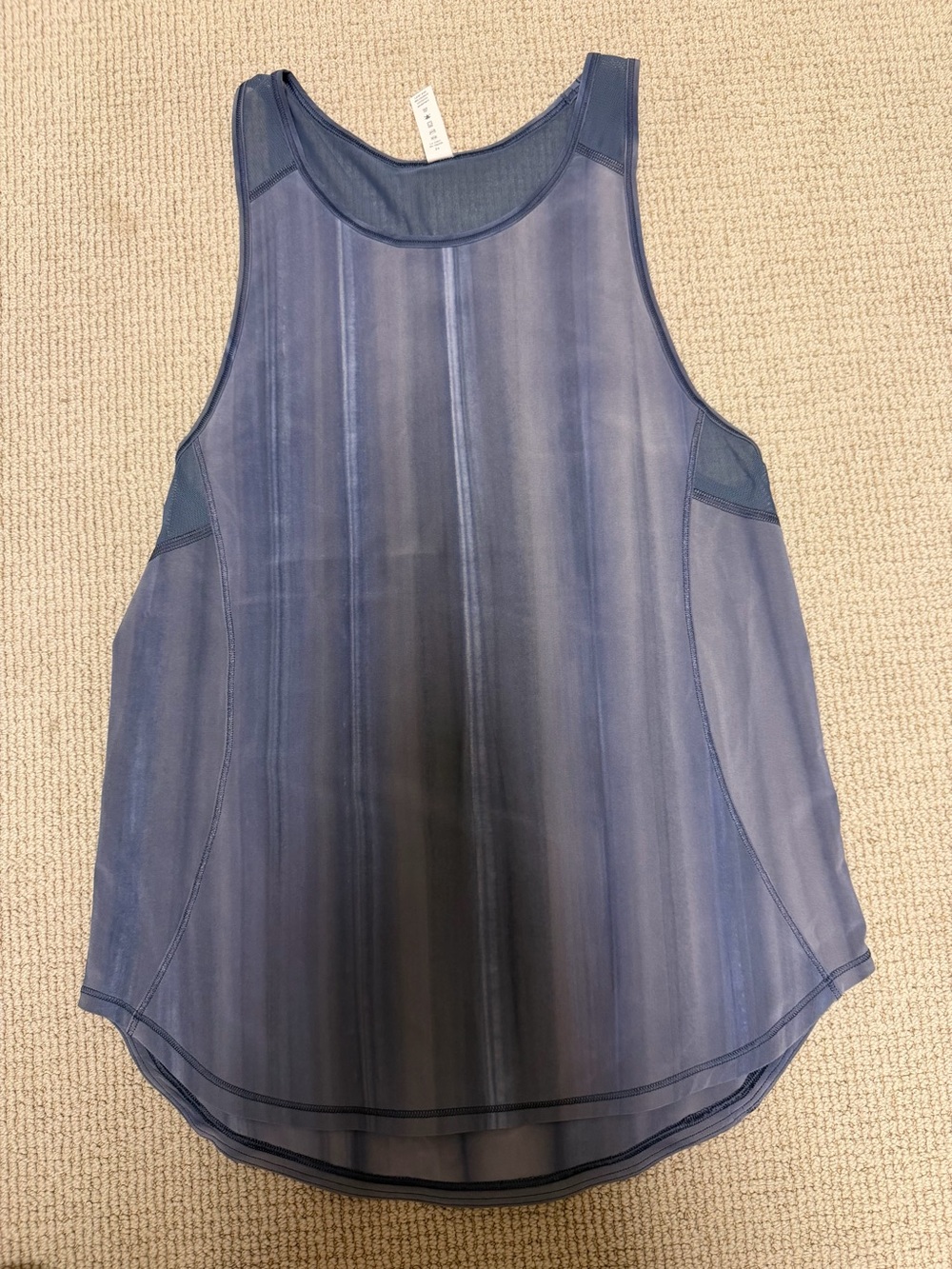 lululemon athletica Navy Striped Workout Tank